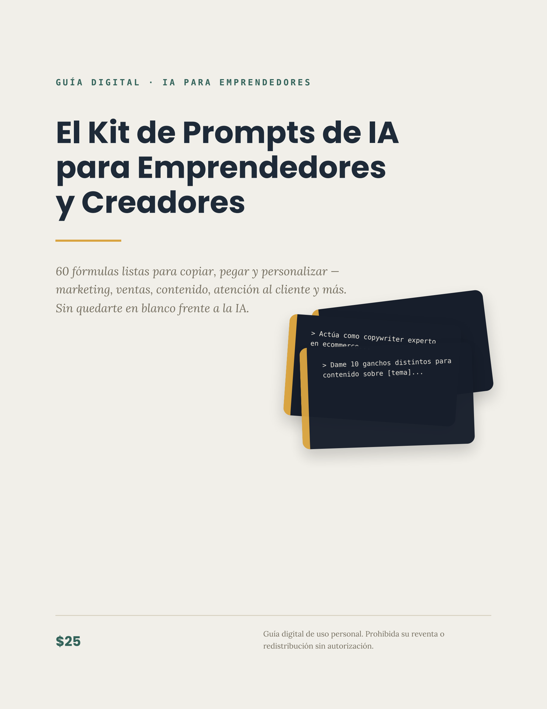 Kit de Prompts de IA para Emprendedores — Prompts Pro